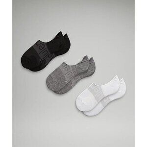 Women's Power Stride No-Show Socks w/ Active Grip (3 Pack) - White/Gray/Black